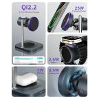 Wireless punjac Coteci BS-025 3u1 za mobilni telefon/slusalice/pametni sat crni slika 4