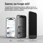 Zastitno staklo Tempered Glass Privacy Teracell Titan 2.5D za iPhone 15 Pro Max 6.7 crni slika 3